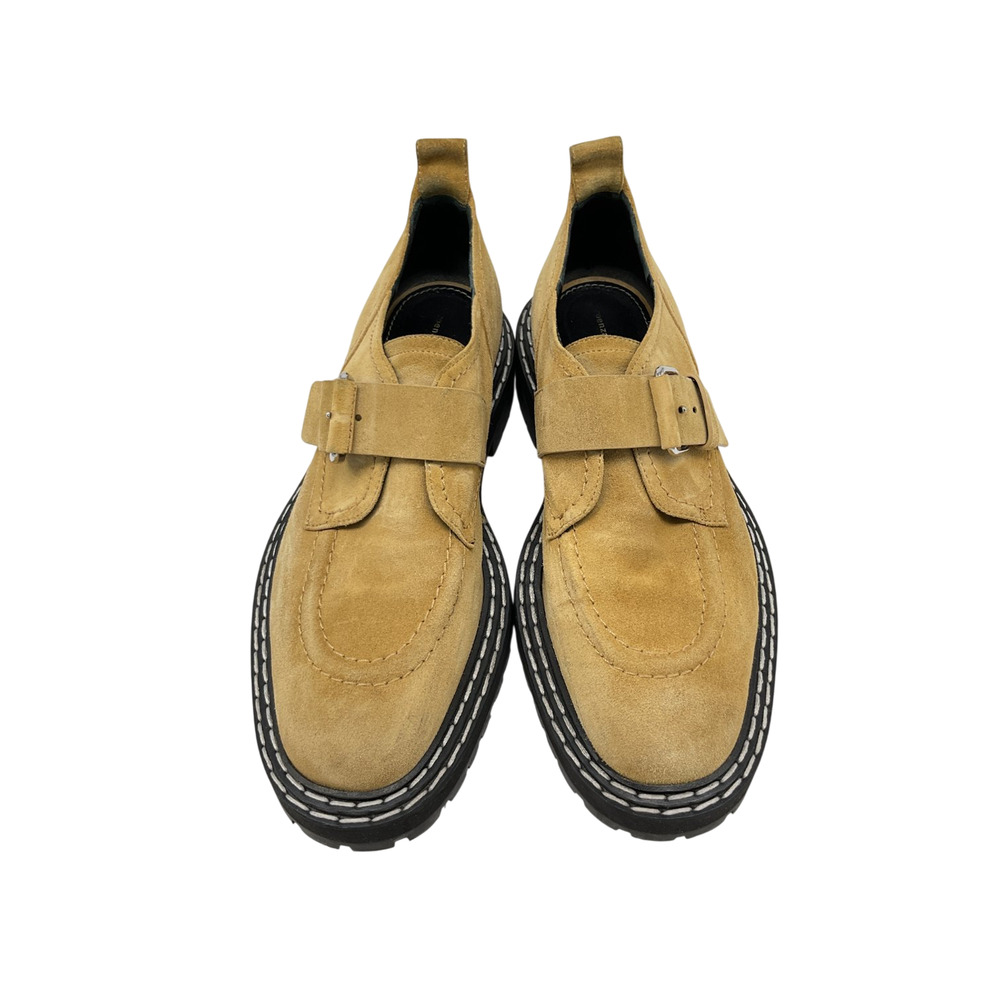 Proenza Schouler Chunky Beige Buckled Suede Loafers Size 41/US 10-10.5 - Picture 4 of 7
